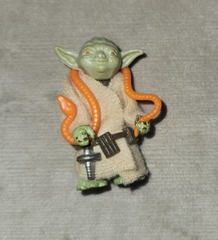 1980 Vintage Kenner Star Wars Figure Yoda w/ Orange Snake & Belt - No Cane